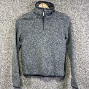 Ivivva By Lululemon Jacket Girls 12 Gray Fleece 1/2 Zip Pullover Thumbholes